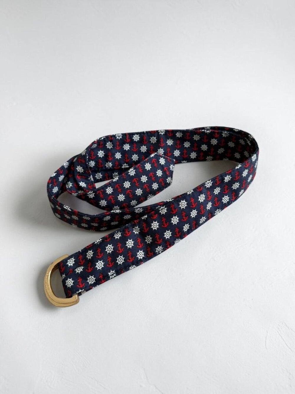 VINEYARD VINES Women’s Navy White Anchor Sailing Belt Size Small